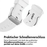 imoshion Flexibles Silikonarmband für Samsung Galaxy Watch 9 (40/44mm) / Watch 8 (40/44mm) / Classic (46mm) - Weiß