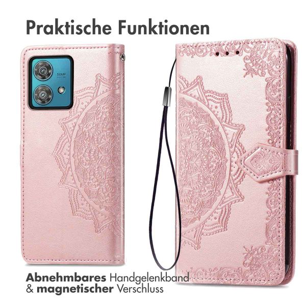 imoshion Mandala Klapphülle Motorola Edge 40 Neo - Rosé gold