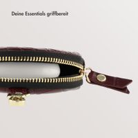 Selencia Nova Mini Pouch - Croco Burgundy