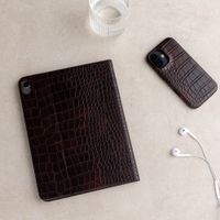 Selencia Croco Klaphülle Samsung Galaxy Tab A11 Plus / A9 Plus - Choco Brown