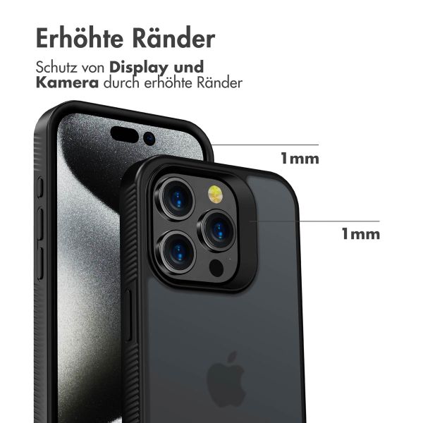 Accezz Rugged Frosted Back Cover Apple iPhone 15 Pro - Schwarz