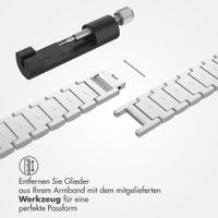 Selencia Sparkle Armband für das  Apple Watch Series 1 t/m 9 / SE (38/40/41 mm) | Series 10 / 11 (42 mm) - Silber