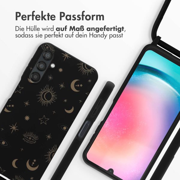 imoshion Silikonhülle design mit Band für das Samsung Galaxy A25 (5G) - Sky Black