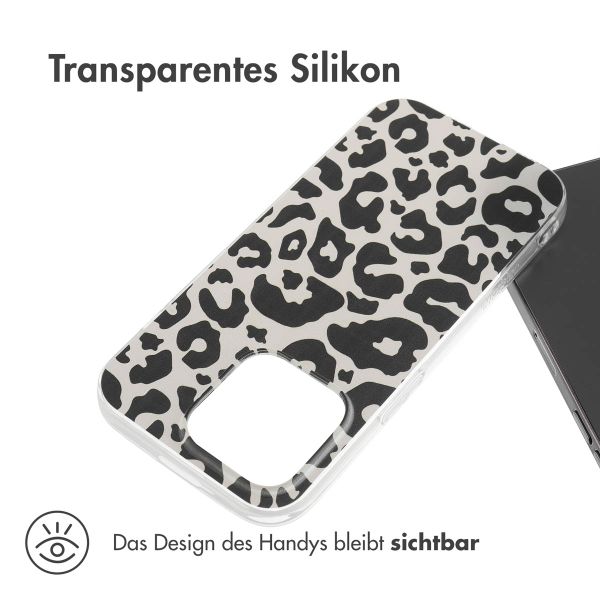 imoshion Design Hülle Apple iPhone 14 Pro - Leopard Transparent