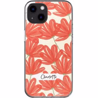 Personalisierte Hülle mit Blumen Apple iPhone 12 (Pro) - Transparent