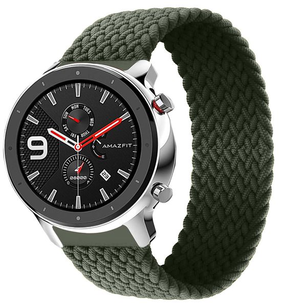 imoshion Geflochtenes Nylon-Armband Amazfit GTR - Dunkelgrün