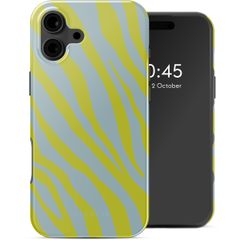 Selencia Vivid Tough Back Cover MagSafe für das iPhone 16 - Zebra Winter Sky Titanium Yellow