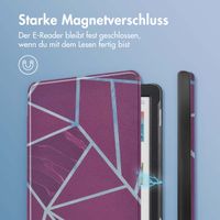 imoshion Design Slim Hard Case Klapphülle Kobo Clara Colour / BW - Bordeaux Graphic