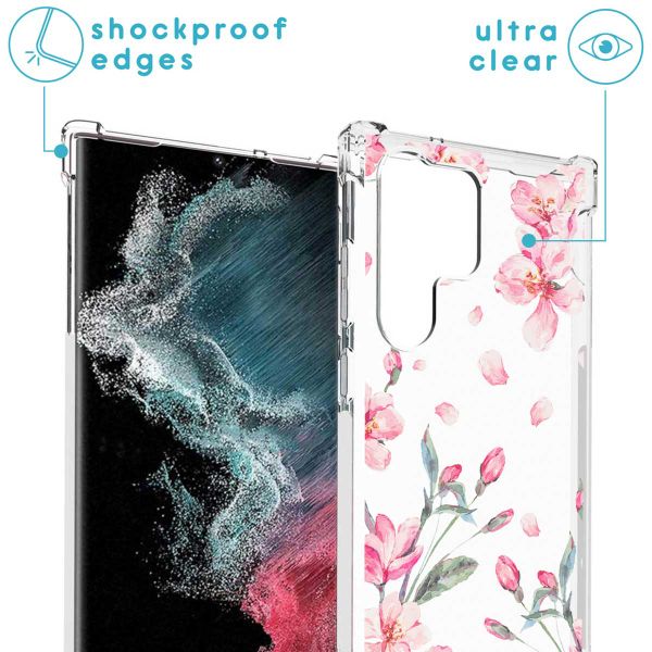 imoshion Design Hülle mit Band für das Samsung Galaxy S23 Ultra - Blossom Watercolor