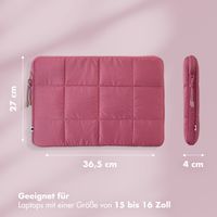 Selencia Puffy Laptop Hülle 15-16 Zoll - Laptop Sleeve - Magenta Fire