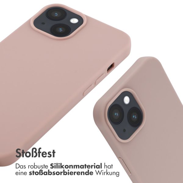 imoshion SilikonHülle mit Band Apple iPhone 14 - Sand Pink
