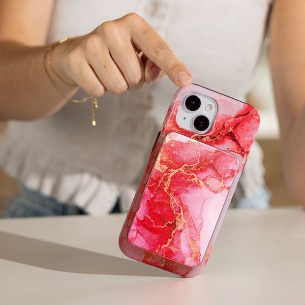 Selencia Vivid Powerbank 5.000 mAh - MagSafe und Qi2 - Desert Gold / Rosy Marble