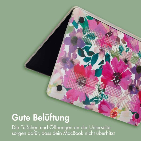 imoshion Design Laptop Cover für Apple MacBook Pro 14 Zoll (2021 / 2023 M3 chip / 2024 M4 chip / 2025 M5 chip) - Floral Water Color