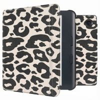 imoshion Design Slim Hard Case Sleepcover mit Stand Kobo Libra Colour - Leopard