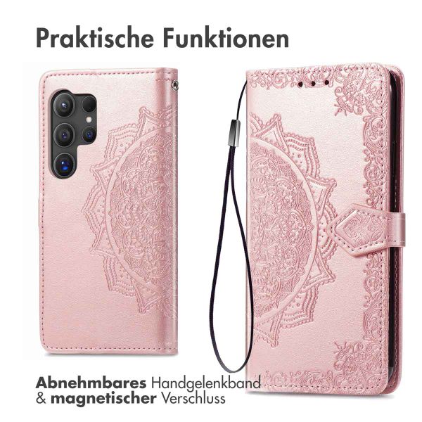 imoshion Mandala Klapphülle für das Samsung Galaxy S24 Ultra - Rose Gold