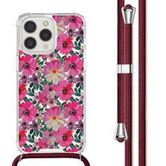 imoshion Design Hülle mit Band Apple iPhone 15 Pro - Flower Water