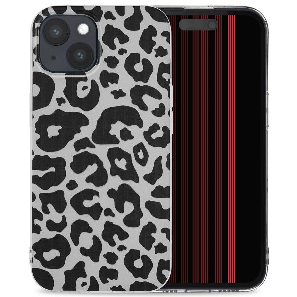 imoshion Design Hülle Apple iPhone 15 - Leopard Transparent