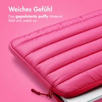 imoshion Puffer Laptop Hülle 15-16 Zoll - Laptop Sleeve - Hot Pink