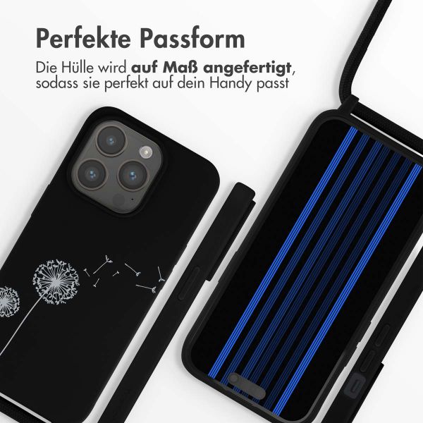 imoshion Silikonhülle design mit Band für das iPhone 15 Pro - Dandelion Black