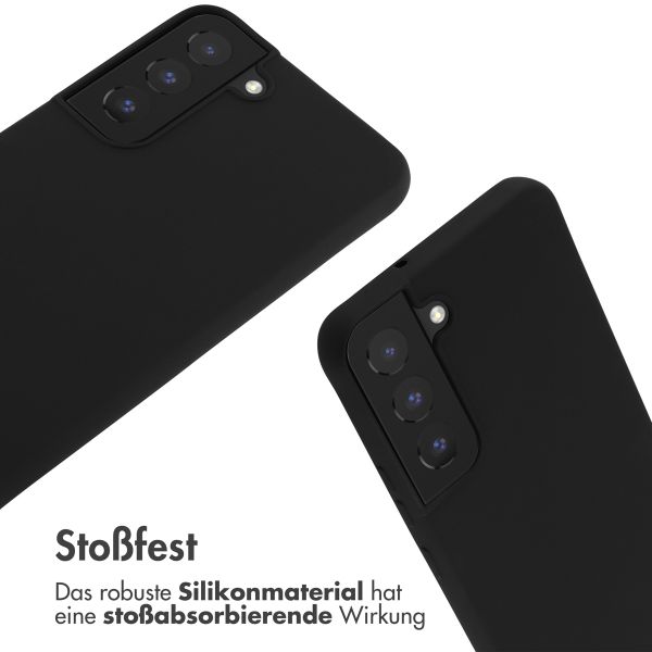 imoshion Silikonhülle mit Band für das Samsung Galaxy S22 - Schwarz