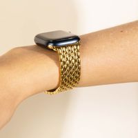 Selencia Drachenarmband aus Stahl für das  Apple Watch Series 1 t/m 9 / SE (38/40/41 mm) | Series 10 / 11 (42 mm) - Gold