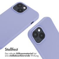 imoshion Silikonhülle mit Band für das iPhone 15 - Violett