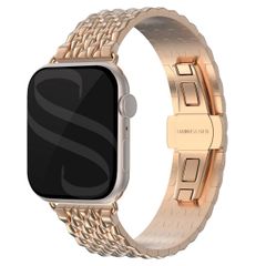 Selencia Drachenarmband aus Stahl für die Apple Watch Series 1 bis 9 / SE (38/40/41 mm) | Series 10 (42 mm) - Roségold