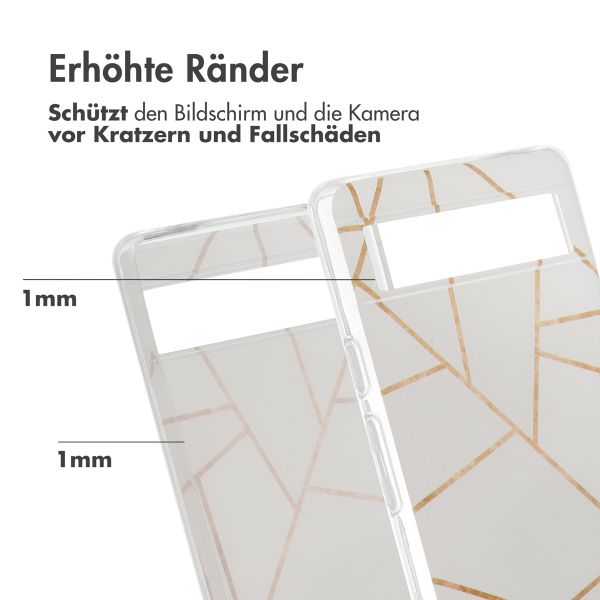 imoshion Design Hülle für das Google Pixel 6a - White Graphic