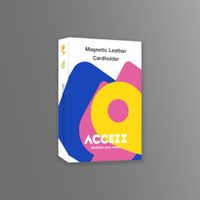 Accezz Magnetischer Lederkartenhalter - Geeignet für Apple Find My - Light Grey