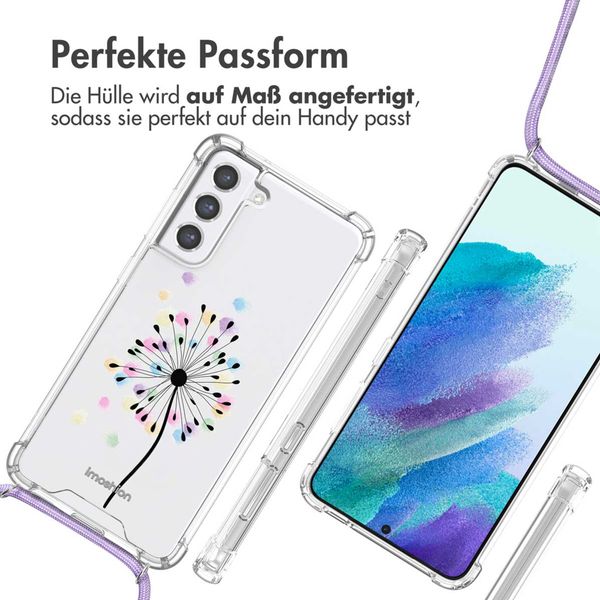 imoshion Design Hülle mit Band Samsung Galaxy S21 FE - Sandstone Dandelion