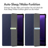 imoshion Trifold Klapphülle Samsung Galaxy Tab S9 11.0 Zoll / Tab S10 FE / S9 FE 10.9 Zoll - Dunkelblau