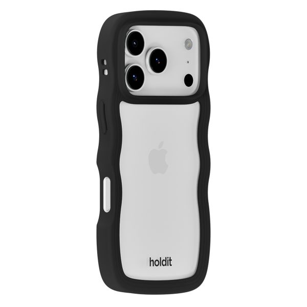 Holdit Wavy Case Apple iPhone 17 Pro - Black / Transparent