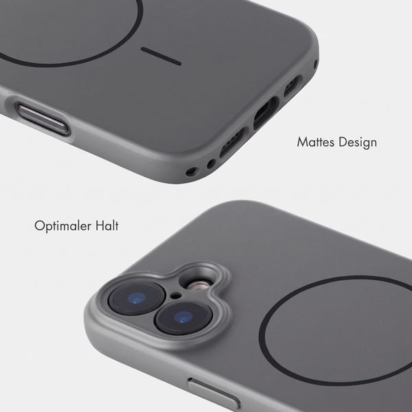 Accezz Grip Backcover mit MagSafe Apple iPhone 16 - Grau