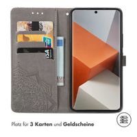 imoshion Mandala Klapphülle Xiaomi Redmi Note 13 Pro Plus (5G) - Grau