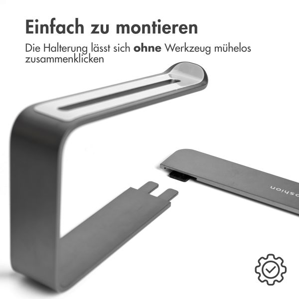 imoshion ﻿Aluminium-Laptophalter - Laptophalter - Schreibtisch - Universal - Dunkelgrau