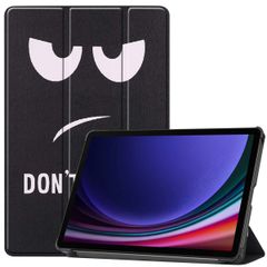 imoshion Design Trifold Klapphülle für das Samsung Galaxy Tab S9 11.0 Zoll - Don't touch