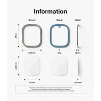 Ringke Bezel Styling + Displayschutz für die Apple Watch Ultra - 49 mm - Fluted Titanium