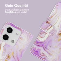 imoshion Design Klapphülle für das Xiaomi Redmi Note 13 (5G) - Purple Marble