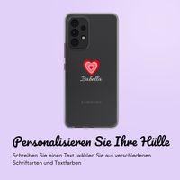 Personalisierte Hülle mit Herz Samsung Galaxy A54 (5G) - Transparent