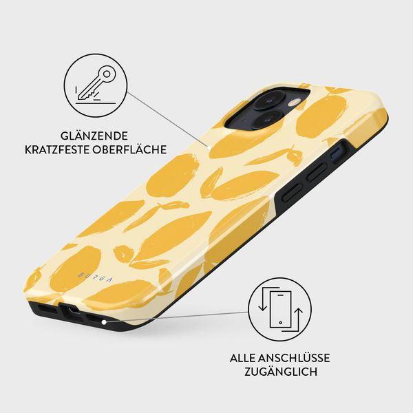 Burga Tough Back Cover für das Apple iPhone 14 - Lemon Tart