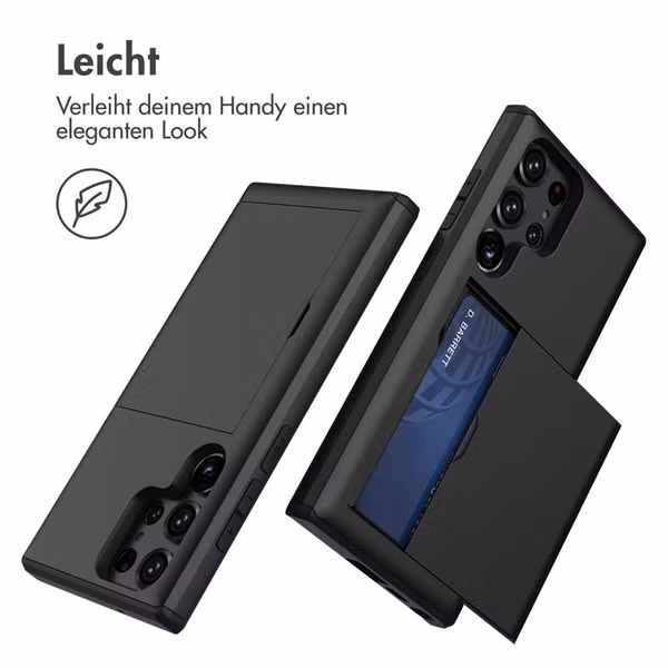 imoshion Backcover mit Kartenfach Samsung Galaxy S22 Ultra - Schwarz
