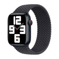 Apple Geflochtenes Solo Loop für  Apple Watch Series 1 - 11 / SE / Ultra (44/45/46/49 mm) - Größe 7 - Midnight