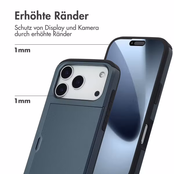 imoshion Backcover mit Kartenfach Apple iPhone 17 Pro - Dunkelblau