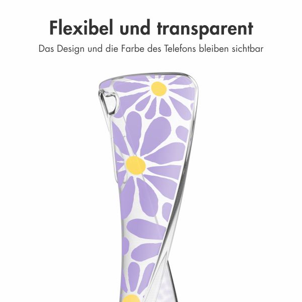 imoshion  Design Hülle für das Samsung Galaxy S23 FE - Tropical Violet Flowers Connect