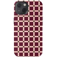 Selencia Vivid Rückabdeckung mit MagSafe Apple iPhone 13 - Check This Burgundy