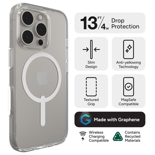ZAGG Crystal Palace Snap Backcover MagSafe für das Apple iPhone 16 Pro - Transparent