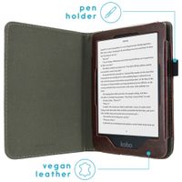 imoshion Vegan Leather Klapphülle Kobo Clara HD - Dunkelbraun