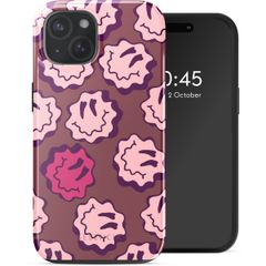 Selencia Vivid Rückabdeckung mit MagSafe Apple iPhone 15 - Wavy Smiley Pink