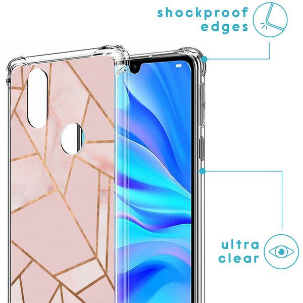 imoshion Design Hülle mit Band für das Huawei P30 Lite - Pink Graphic