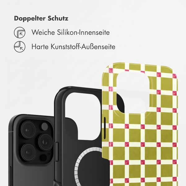 Selencia Vivid Rückabdeckung mit MagSafe Apple iPhone 16 Pro - Check This Olive